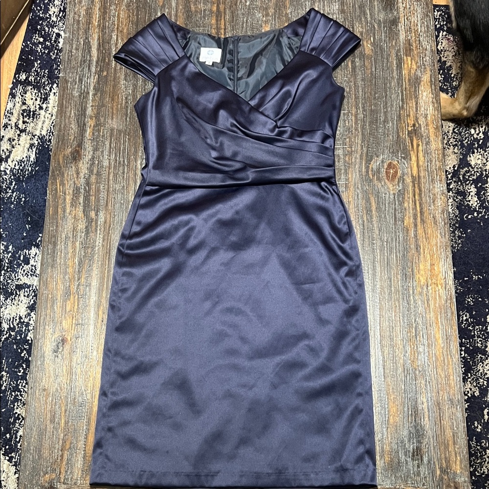 Patra Midnight Blue Satin Mini Dress